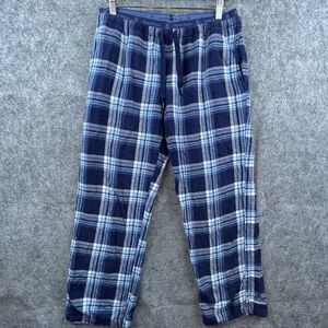 Psycho Bunny Lounge Pants Mens Small Blue Flannel Pajama Sleepwear Logo